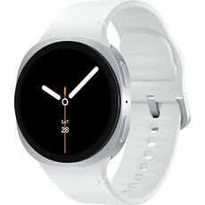 Galaxy Watch8 | 44 мм | 4G LTE | Silver | Sport/White | S/M, Размер: 44 мм, Цвет: Silver, Тип ремешка: Sport, Цвет ремешка: White, Размер ремешка: S/M, Подключение часов: Bluetooth / Wi-Fi + 4G LTE